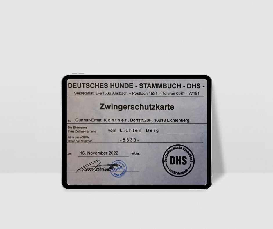 Zwingerschutzkarte VRZ e.V.