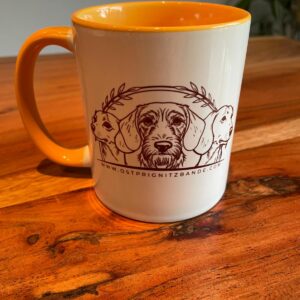 Kaffeebecher mit Dackel-Logo Ostprignitzbande Tasse 300 ml | Geschenk für Dackelfans